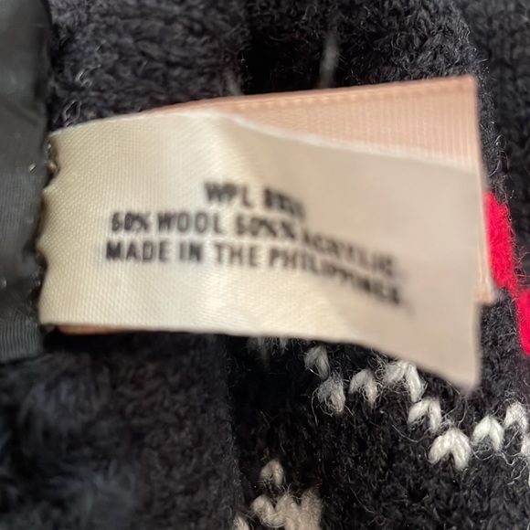 Vintage Eddie Bauer Wool blend Knit scarf - snowflake double layer, unisex - Picture 8 of 9